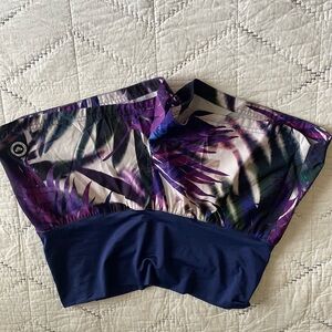 Roxy Purple and Blue Swim Coverup with Vibrant Abstract Design